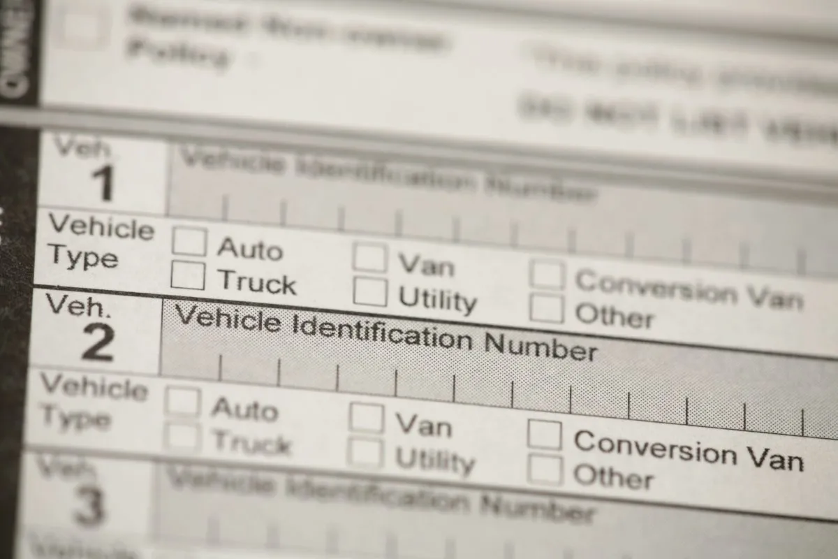 Vehicle Identification Number VIN