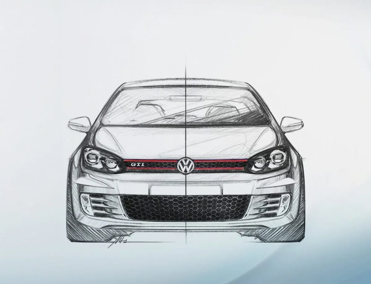 VW Mk6 GTI drawing